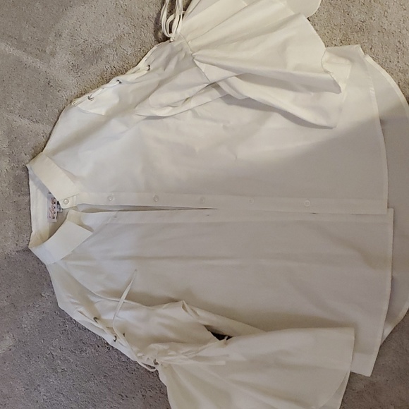 Linea Donna Women's  Button down Shirt White  Size Large - Picture 7 of 9